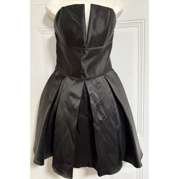 Rachel Allan Formal Little Black Dress SZ 12 HOCO Evening Glam - Picture 2 of 10